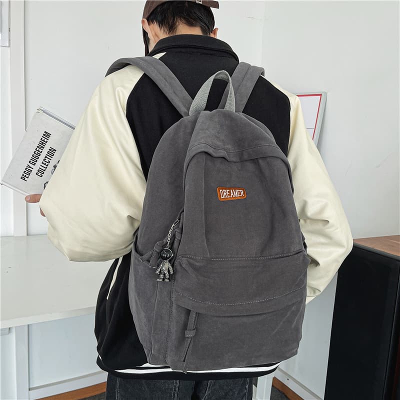 Simples versão coreana estilo Hong Kong Retro estudante do ensino médio mochila japonês Casual estilo Preppy meninos sac