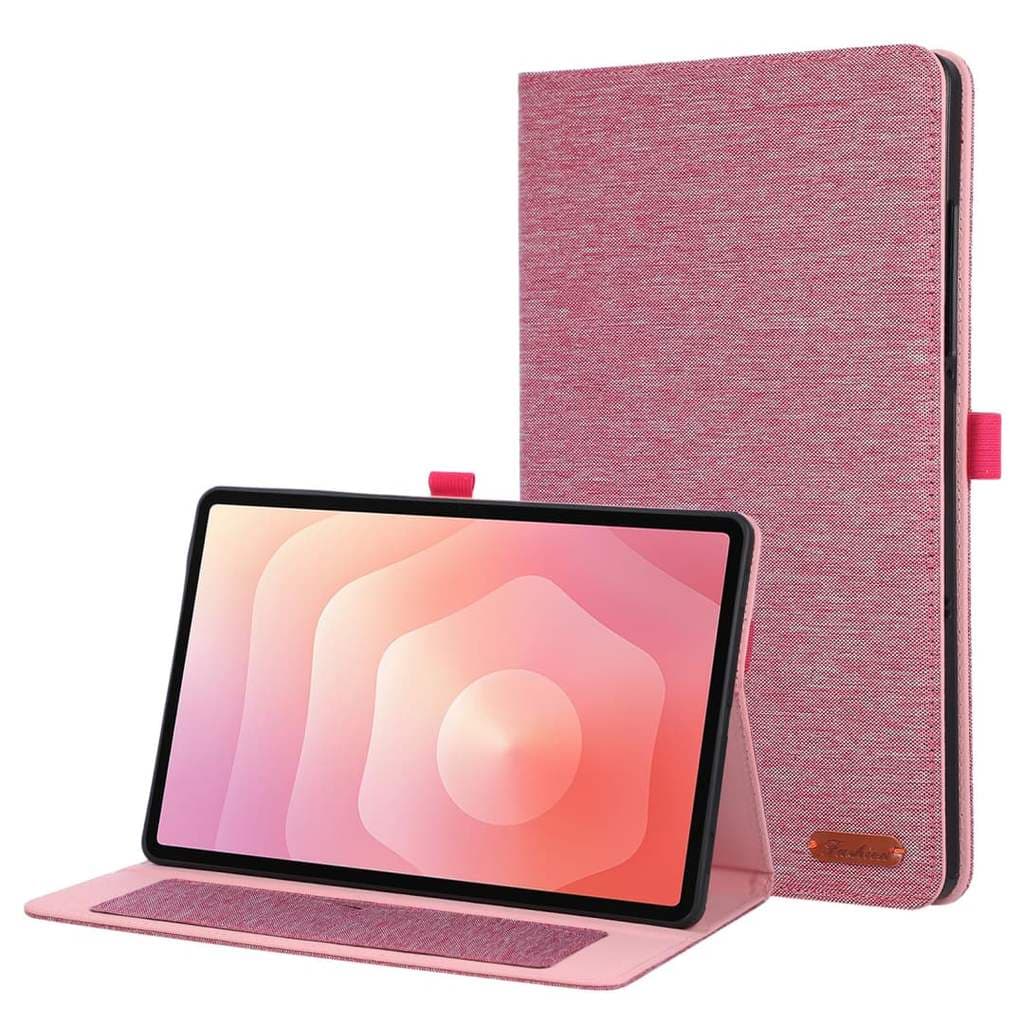 Premium Pano Couro Do Plutônio Suporte Flip Caso Titular Cartão & Porta-Lápis Capa Inteligente Para Samsung Galaxy Tab S