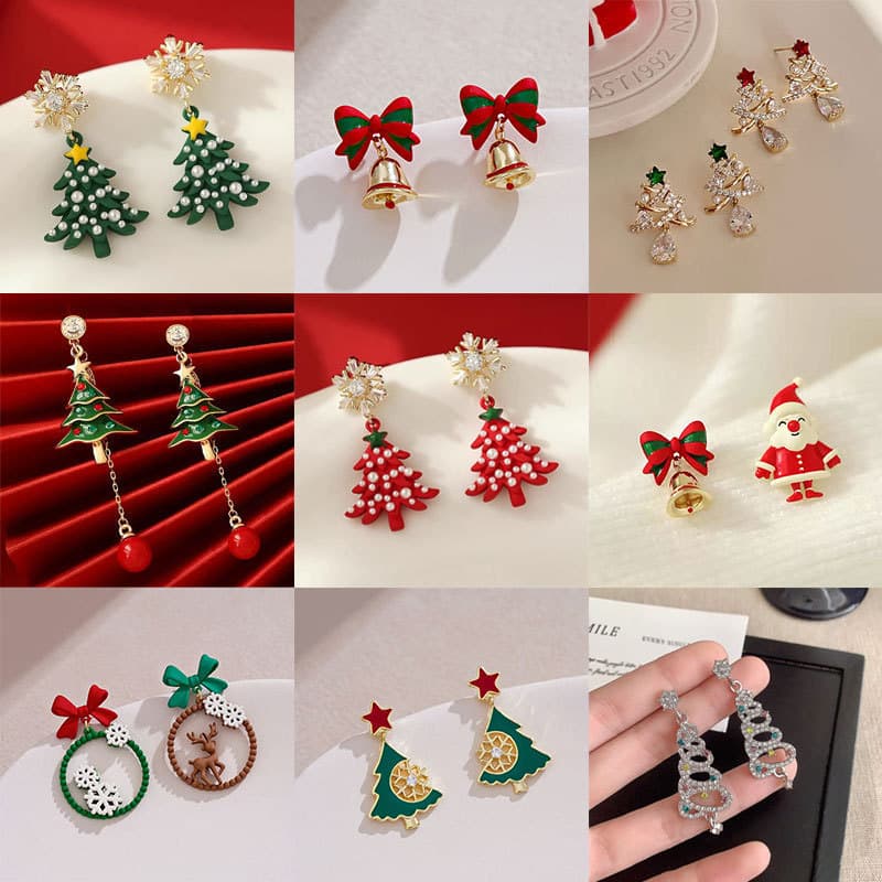 Agulha De Prata Incrustada Com Diamante Floco De Neve Árvore De Natal Pérola Borla Brincos Nova Luz Luxo Temperamento El