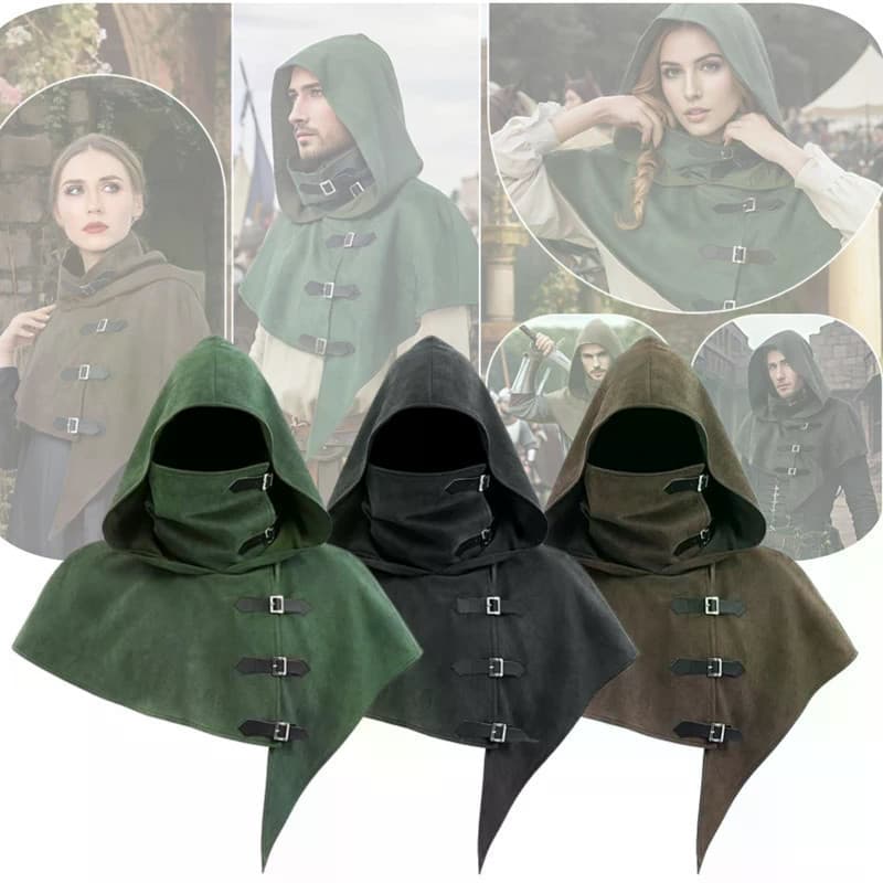 Fantasia de Cosplay de Halloween, Traje de Monge Medieval, Túnica Curta para Mulheres e Homens, Cor Sólida, Sacerdote co