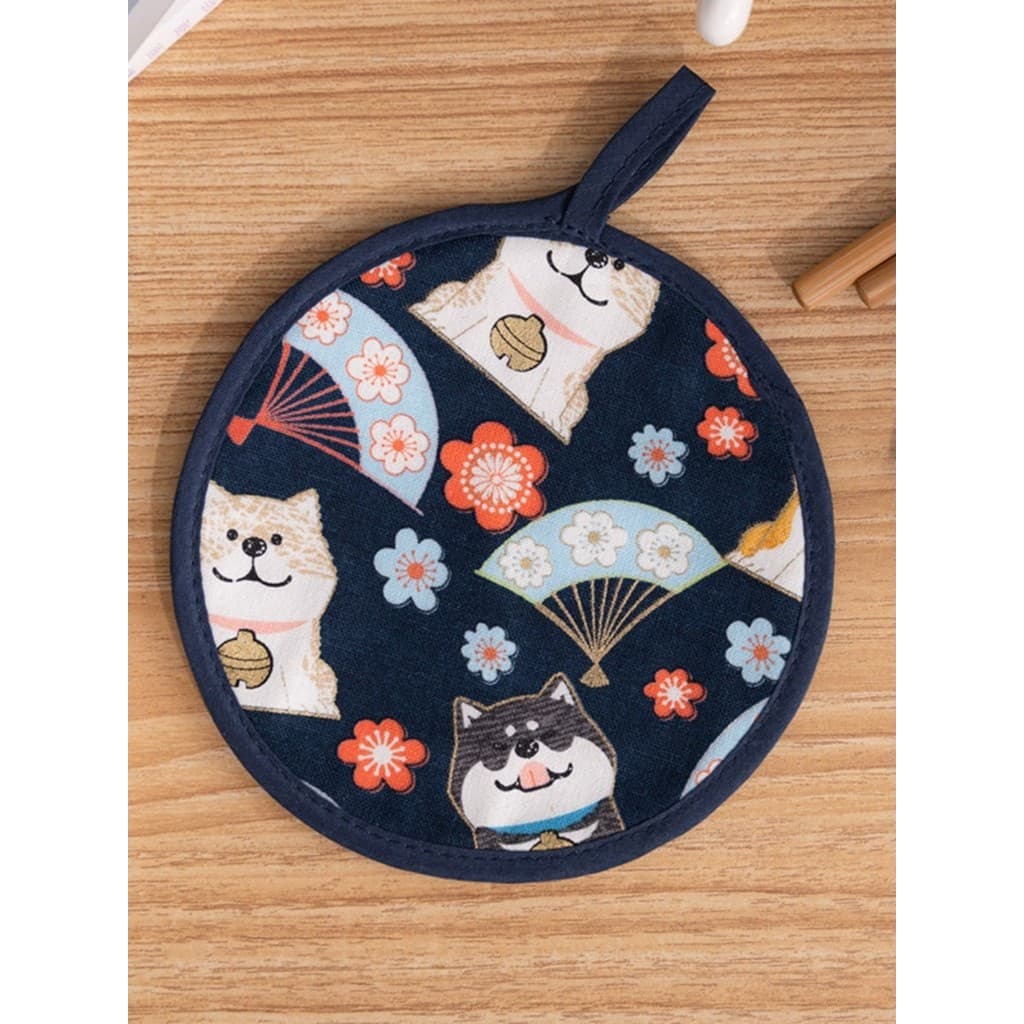 Yuanyi estilo japonês coaster engrossado chá coaster tecido tapete de chá isolamento Placemat mesa de chá vaso esteira s