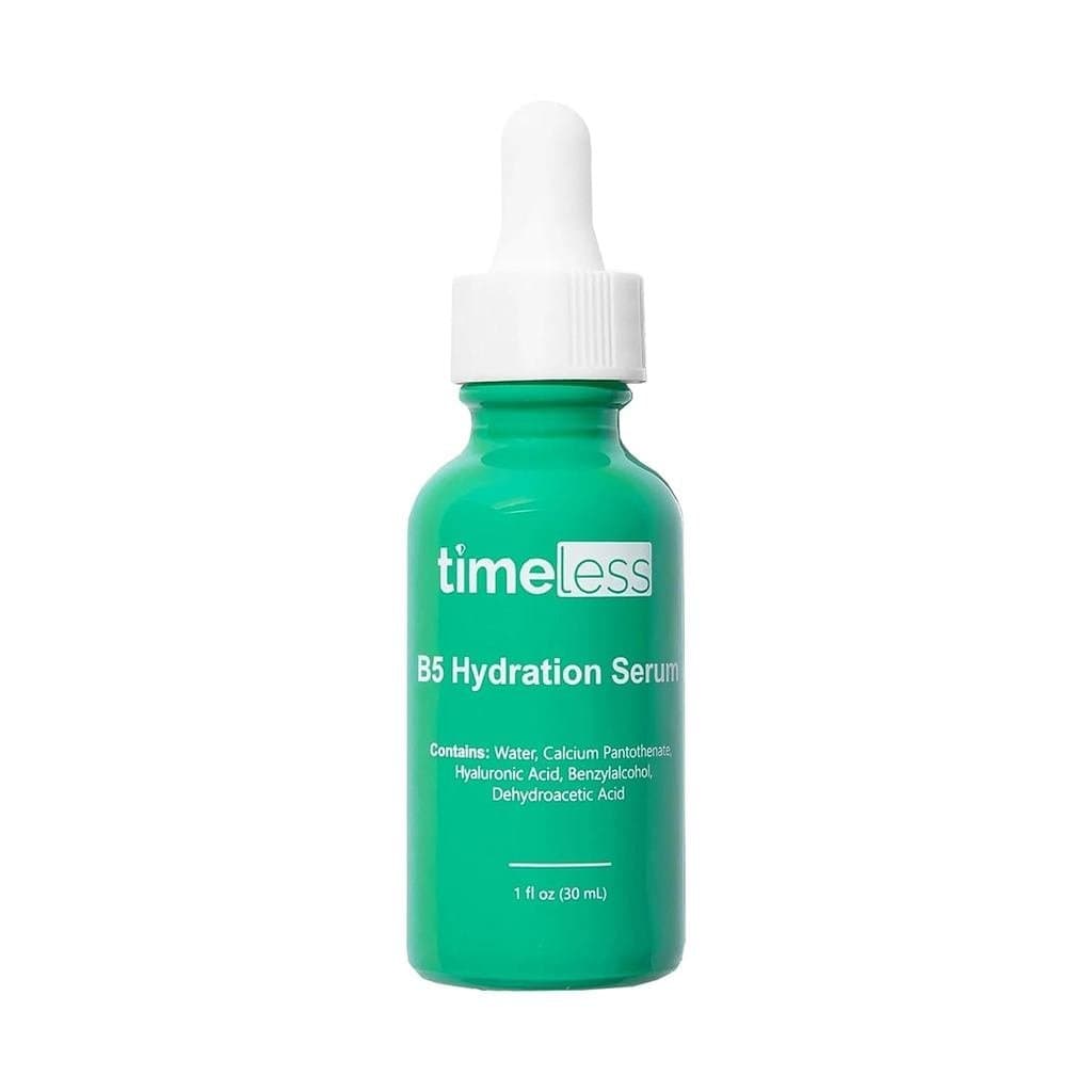 Sérum de Vitamina B5 TimelessCare - Sérum Facial Hidratante com Ácido Hialurônico - Sem Óleo - Adequado para Pele Oleosa