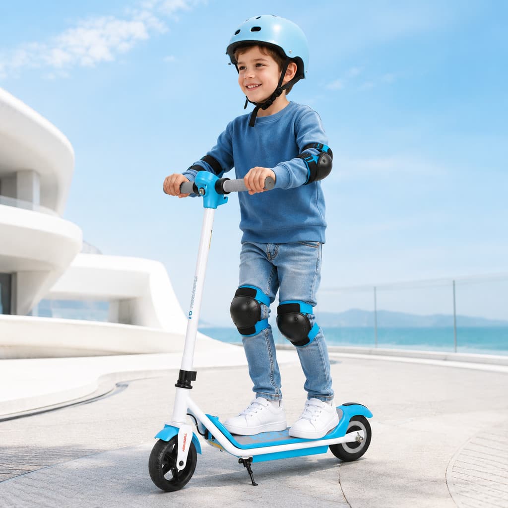 Patinete Elétrico para Criança Q1 Motor Brushless LED Bluetooth 8km Freio Duplo 65kg