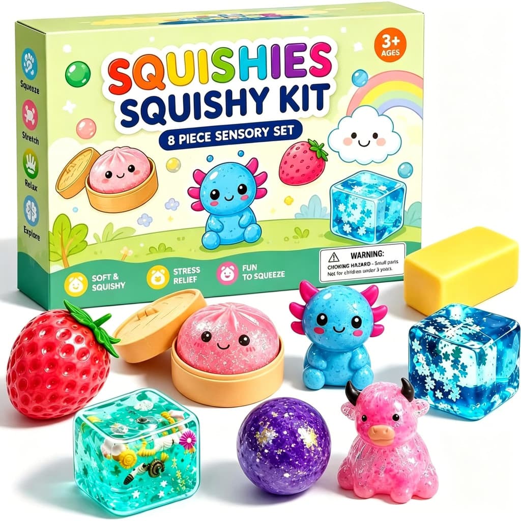 Maltose Squishy Toy Set Alívio Do Estresse Sensorial Fidget Advento Calendário Caixa Diversão Natal HalloweenGift