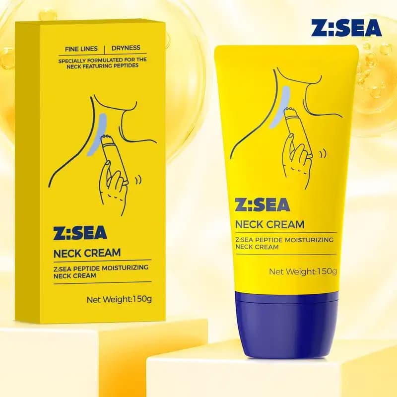 Z:SEA Creme Firmador para Pescoço, Creme para Firmar e Levantar a Pele do Pescoço com Textura Crepe, Hidratante para a P