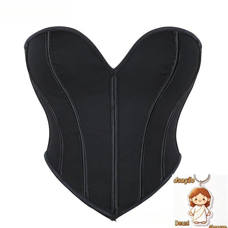Moda PP Vermelho Branco Bustier Top Preto Corset Top Feminino Overbust Espartilho Para Roupa de Festa Festival de Natal