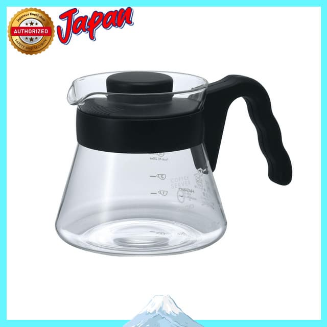 HARIO V60 Cafeteira de Vidro Resistente ao Calor, Compatível com Micro-ondas