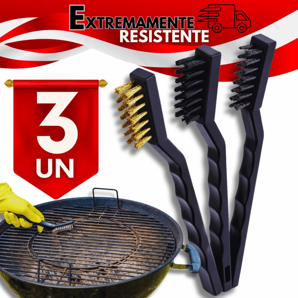 Escovas Aço Multiuso Aço Latão Nylon Cabo Plástico Todo Tipo de Limpeza Leves Pesadas Praticidades