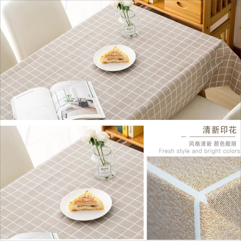 Toalha de mesa ecológica PEVA, cor pura, toalha de mesa multicolorida à prova d'água, descartável, xadrez, branca pura