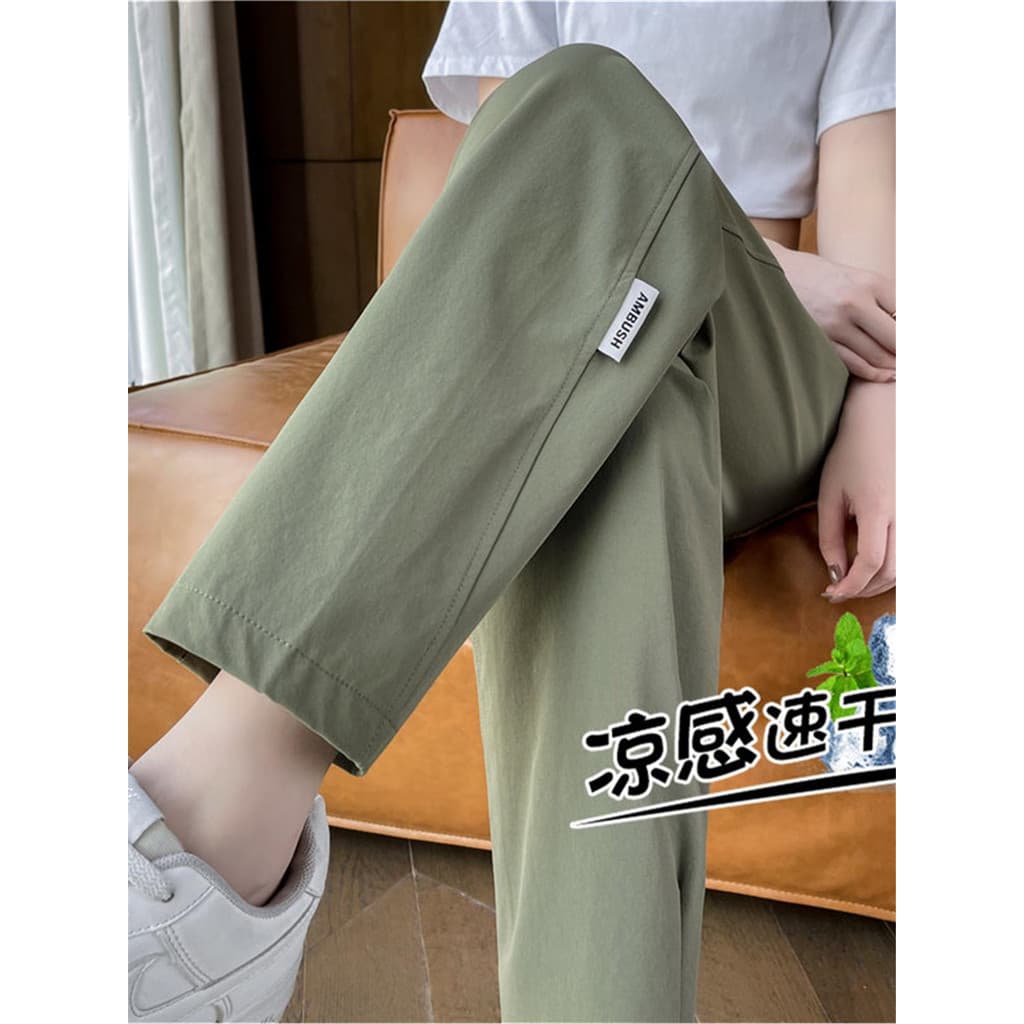 Shenzhen South Oil Roupas Femininas Calças de Seda Gelo Mulheres Verão Fino Fresco Calças de Secagem Rápida Verão Até o