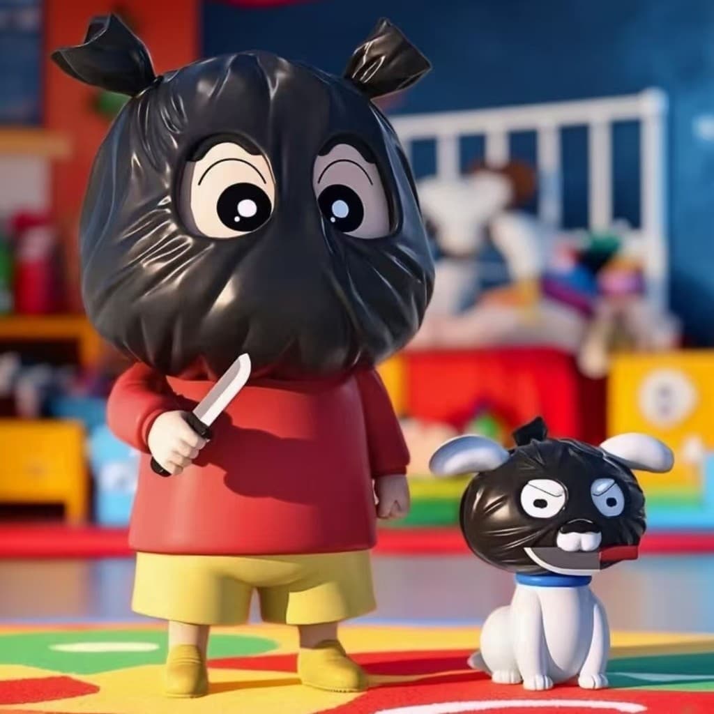 Robbin Crayon Shin-Chan na moda jogar boneca caixa misteriosa ornamentos crianças presentes de aniversário figuras brinq
