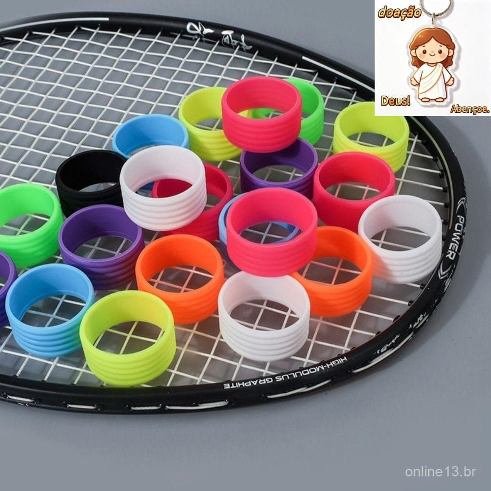 4 Peças De Aperto De Raquete De Tênis De Silicone , Borracha Elástico