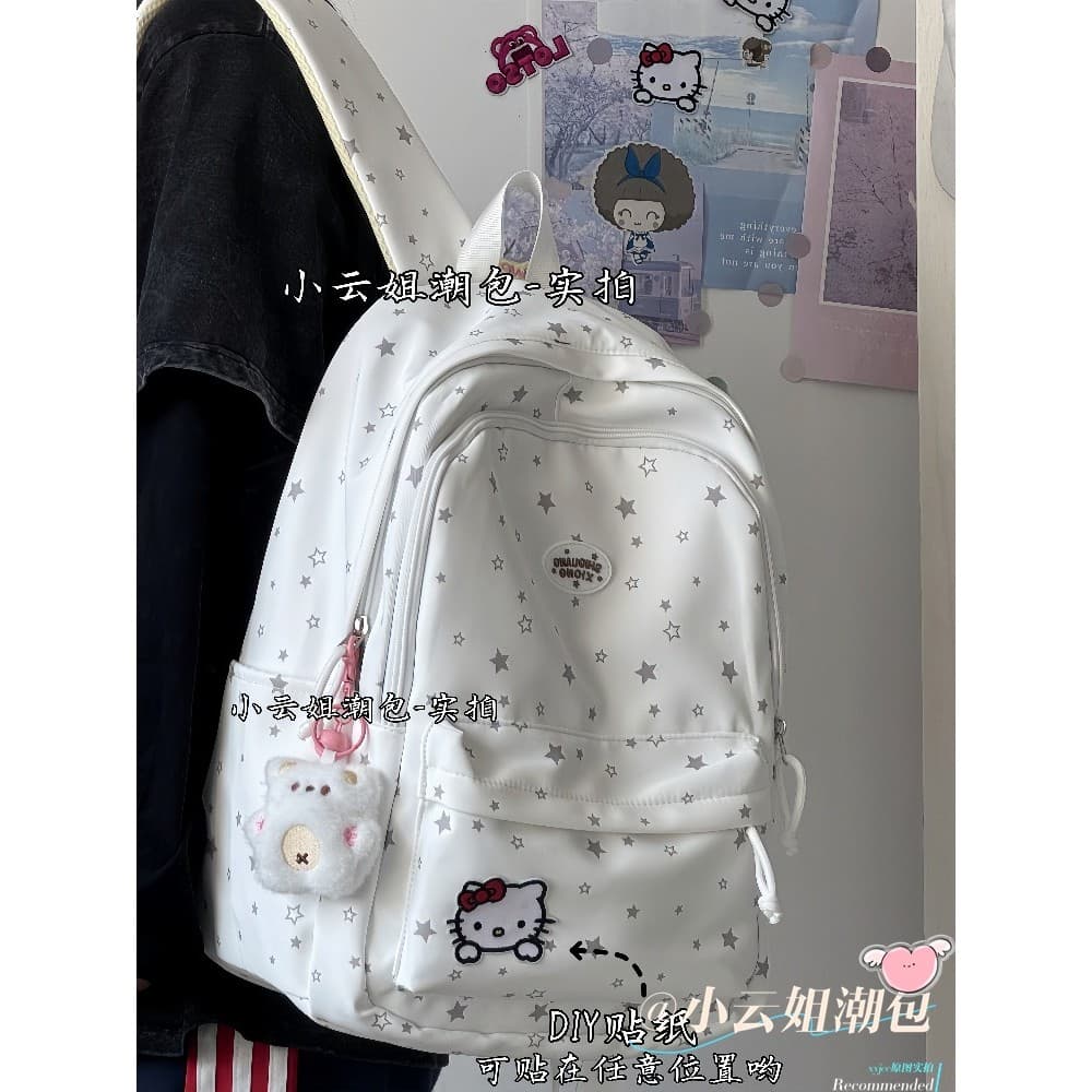 2025 verão mochila feminina estudantes do ensino médio All-Match mochila de grande capacidade nicho pequeno fresco estud