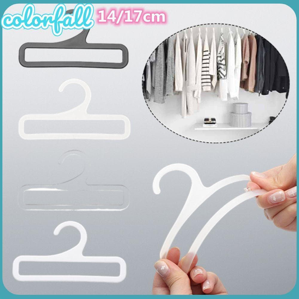 COLORFALLC 10 PCS Mini Cabide De Lenço De Plástico Antiderrapante Durável DRMX