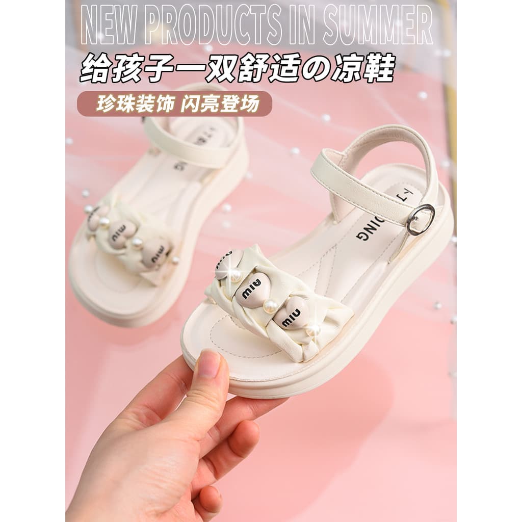 Sandálias para meninas com dedos abertos, sapatos elegantes de princesa ocidental 2026, verão, novo estilo, crianças, so