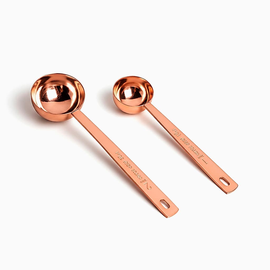 Conjunto de Colher Dosadora Para Café em Aço em Bronze - ILC