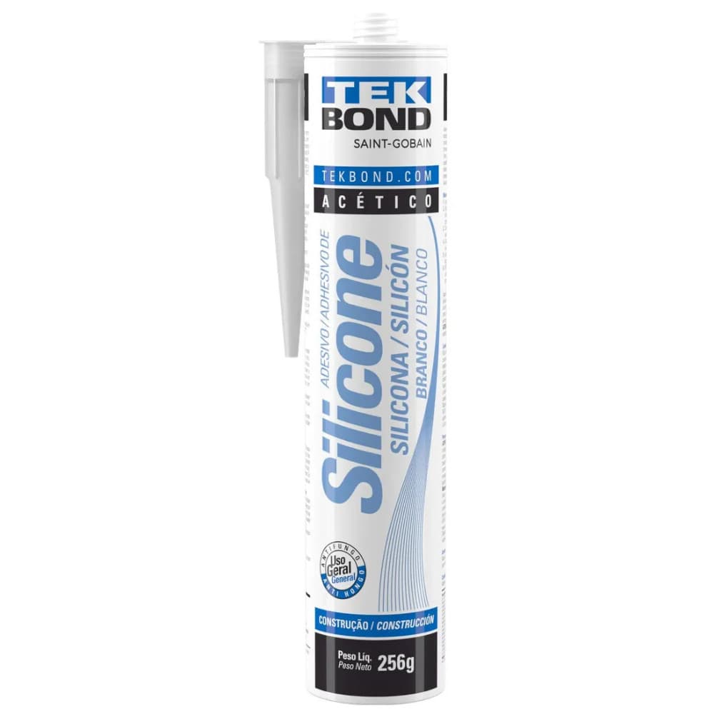 Silicone Acético Branco Tubo 256g/270ml TekBond