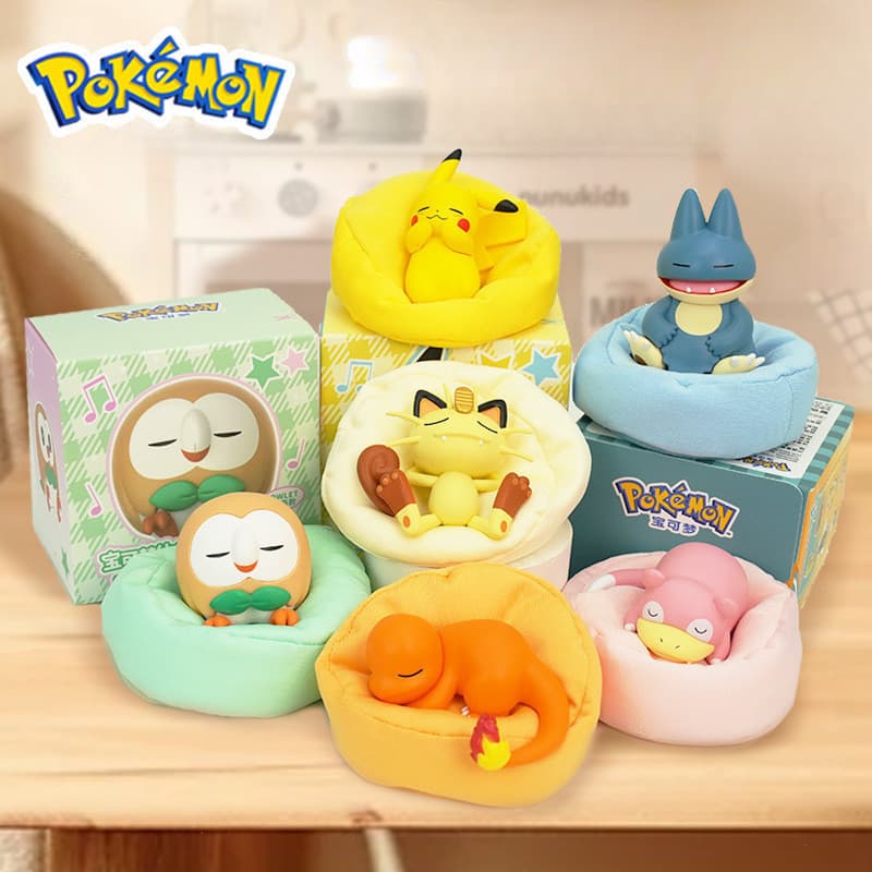 Decorações para Carro da Série Pokémon: Pikachu Dormindo, Squirtle, Charmander, Bulbasaur - Figuras em Miniatura e Chave