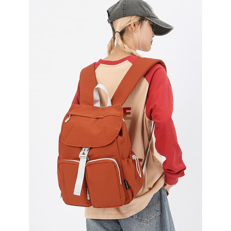 Mori série Ultra-leve mochila feminina novo estilo cor sólida Casual ao ar livre à prova dwaterproof água esportes mochi