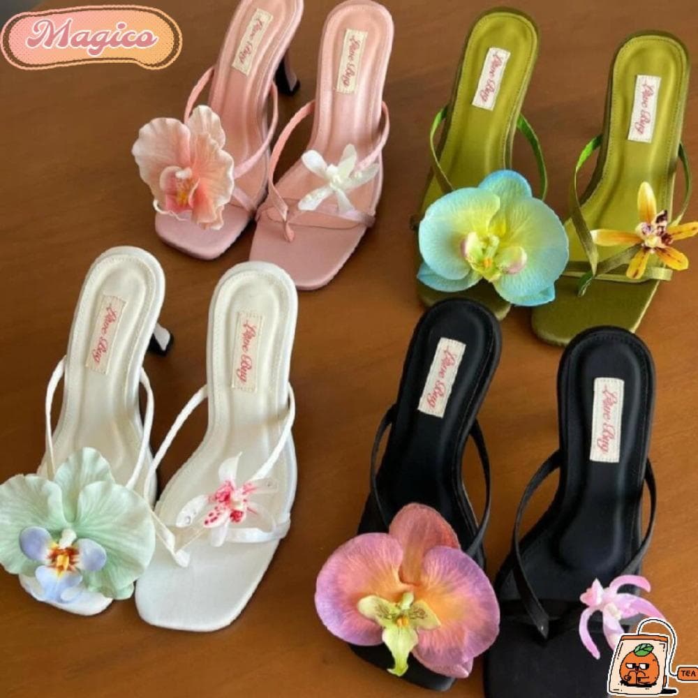 MAGICO 1 Par De Fivelas De Sapato De Flor De Borboleta De Fada Tailandesa , Decora As Sandálias De Flores Phalaenopsis S