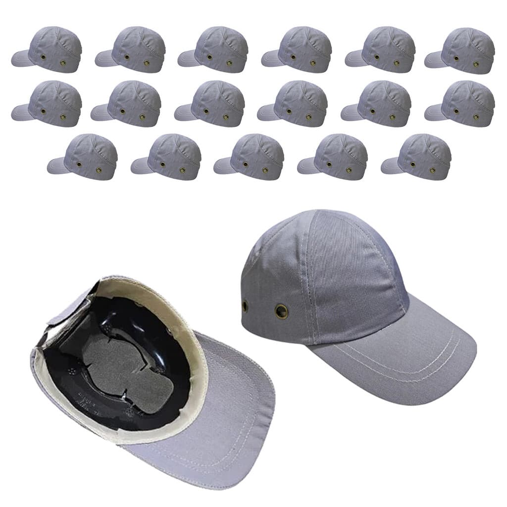 Bone com Capacete EPI Kit 18 Uni Obra Construcao Seguranca Casquete Reparo Conserto Trabalho Protecao Resistente