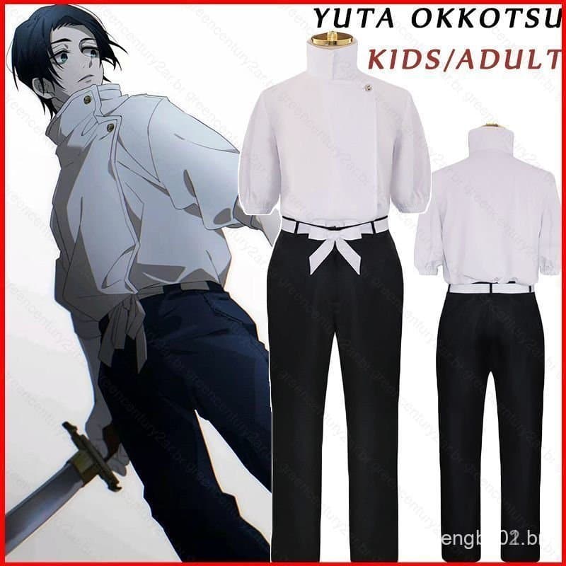 Conjunto de Fantasia Cosplay Jujutsu Kaisen-Yota Okkotsu para Adultos/Crianças GC2, Camisa de Manga Longa e Calças de An