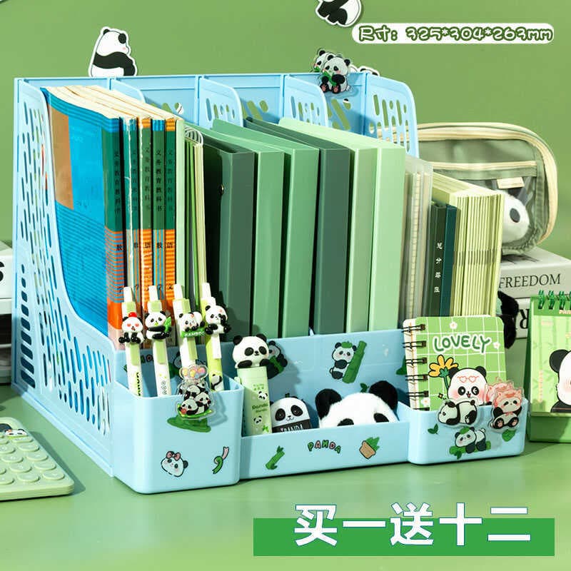 Rack de arquivo Desktop Office Pasta multicamadas Arquivo Pasta organizadora de estudantes Suprimentos de mesa Papelaria
