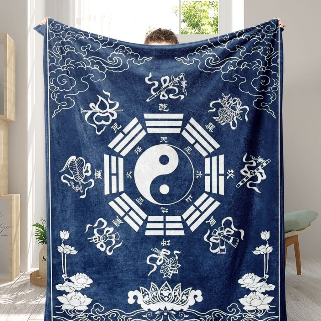 Novo azul taoísta flanela cobertor capa cobertor almoço Break cobertor Nap máquina lavável moda tendência capa cobertor