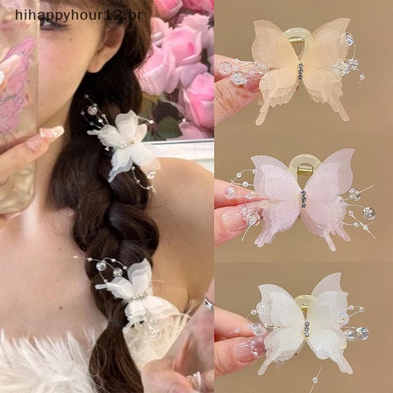 Presilha De Cabelo Borboleta De Tule Colorido HIHAP Para Mulheres E Meninas Acessórios Fofos