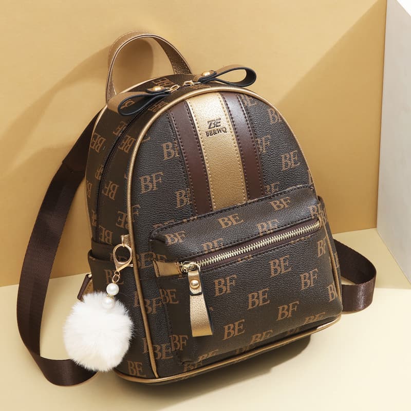 Mochila de ombro de couro macio feminina 2026 novo estilo versão coreana estilo Preppy saco de escola moda All-Match via