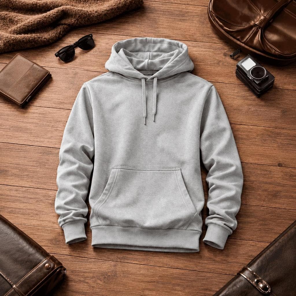 Moletom Canguru Unissex Liso Com Capuz Inverno Casual