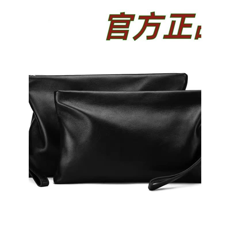Embreagem de couro macio de alta qualidade masculina couro genuíno Casual embreagem primeira camada de couro envelope de