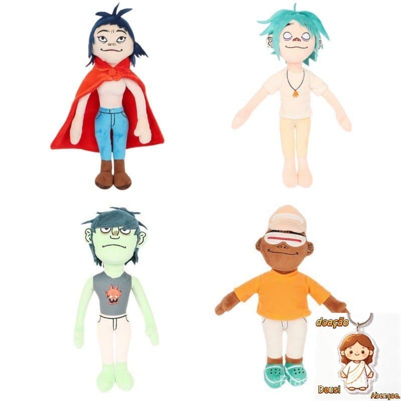 Gorillaz Banda Conjunto De Pelúcia 2D Macarrão Russel Hobbs Murdoc Niccals Boneca Anime Brinquedo Presente