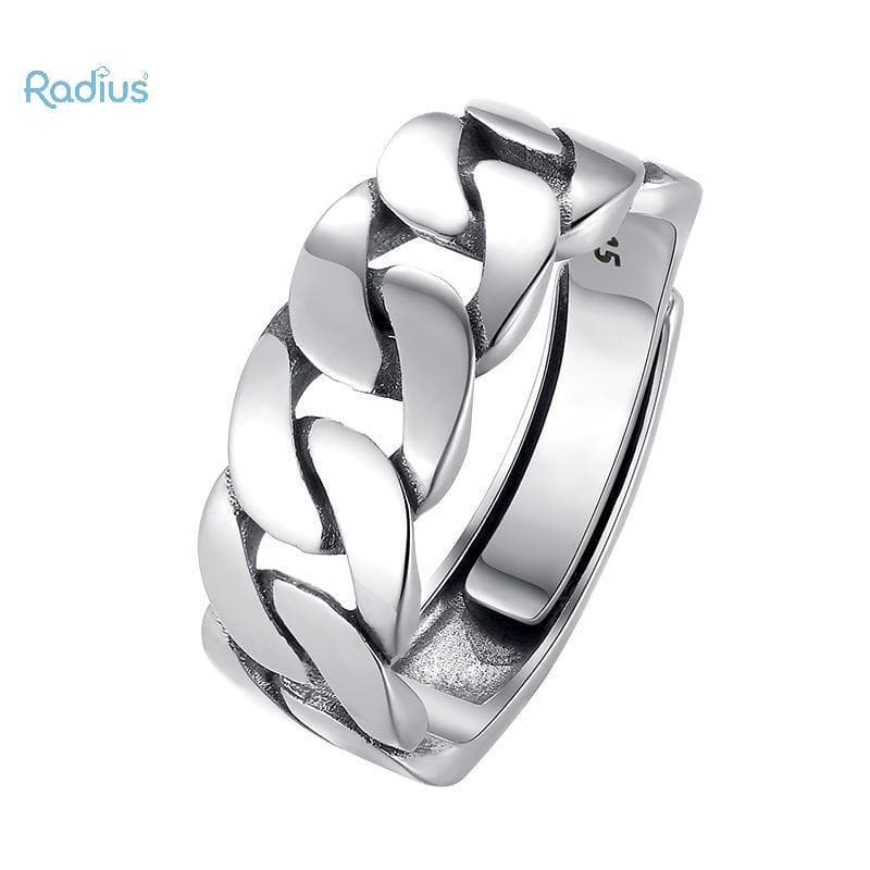 Anel De Corrente Torcida Feminino Radius – Acabamento Não Desbotado , Design Minimalista Exclusivo Com Faixa Aberta Ajus