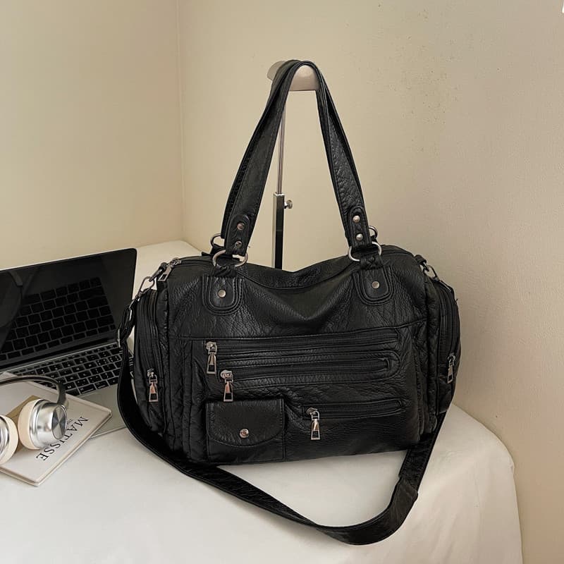Shirui Multi-Bolso Grande Capacidade Bolsa Mensageiro de Um Ombro Estilo Punk Bolsa Retro Motorcyc
