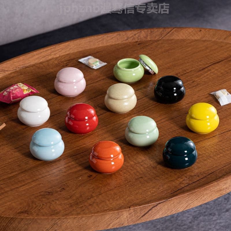 Cerâmica Mini 30ml pequeno pote de porcelana bule de chá cerâmica pequeno pote batom Rouge pote pequena garrafa de porce