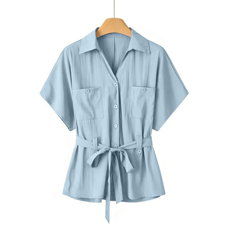 Novas mulheres tamanho único camisa de cintura Design Casual solto em camadas manga longa topo