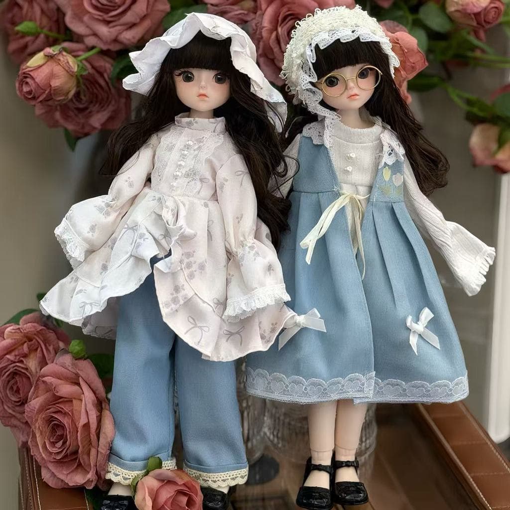 Boneca de 30cm, 6 pontos BJD, boneca multiarticular, conjunto de roupas de bebê, roupas fofas