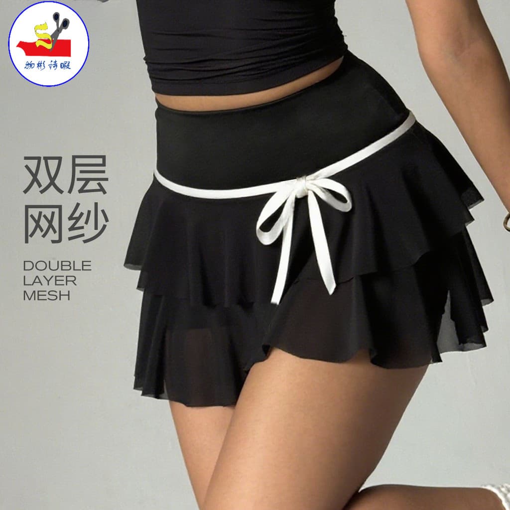 WSX novo estilo Leggings de cintura alta saia de tênis feminino plissado Fitness saia curta ao ar livre Badminton esport