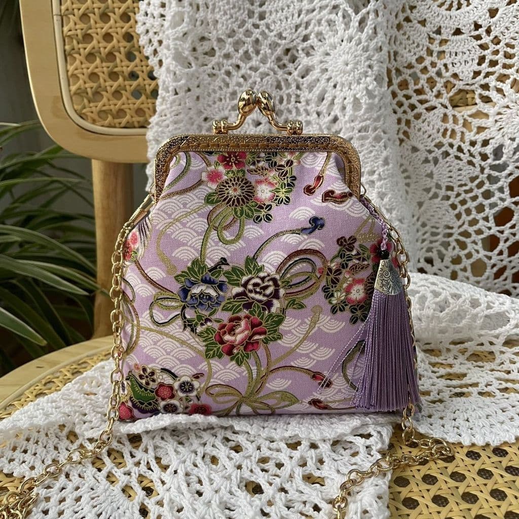 Bolsa de ombro artesanal de estilo tradicional chinês, tendência chinesa moderna, estilo antigo, design artístico. Produ