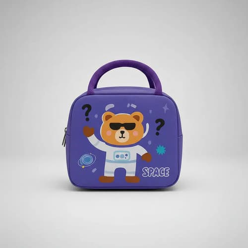 Bolsa Térmica Compacta Portátil Piquenique Escolar Infantil Lilas