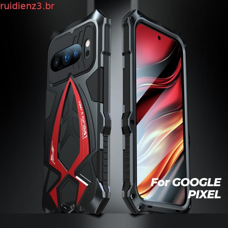 Capa de Alumínio e Silicone à Prova de Choque para Apple iPhone 17 Pro Max / iPhone 16 15 14 13 Pro Max, Capa Protetora