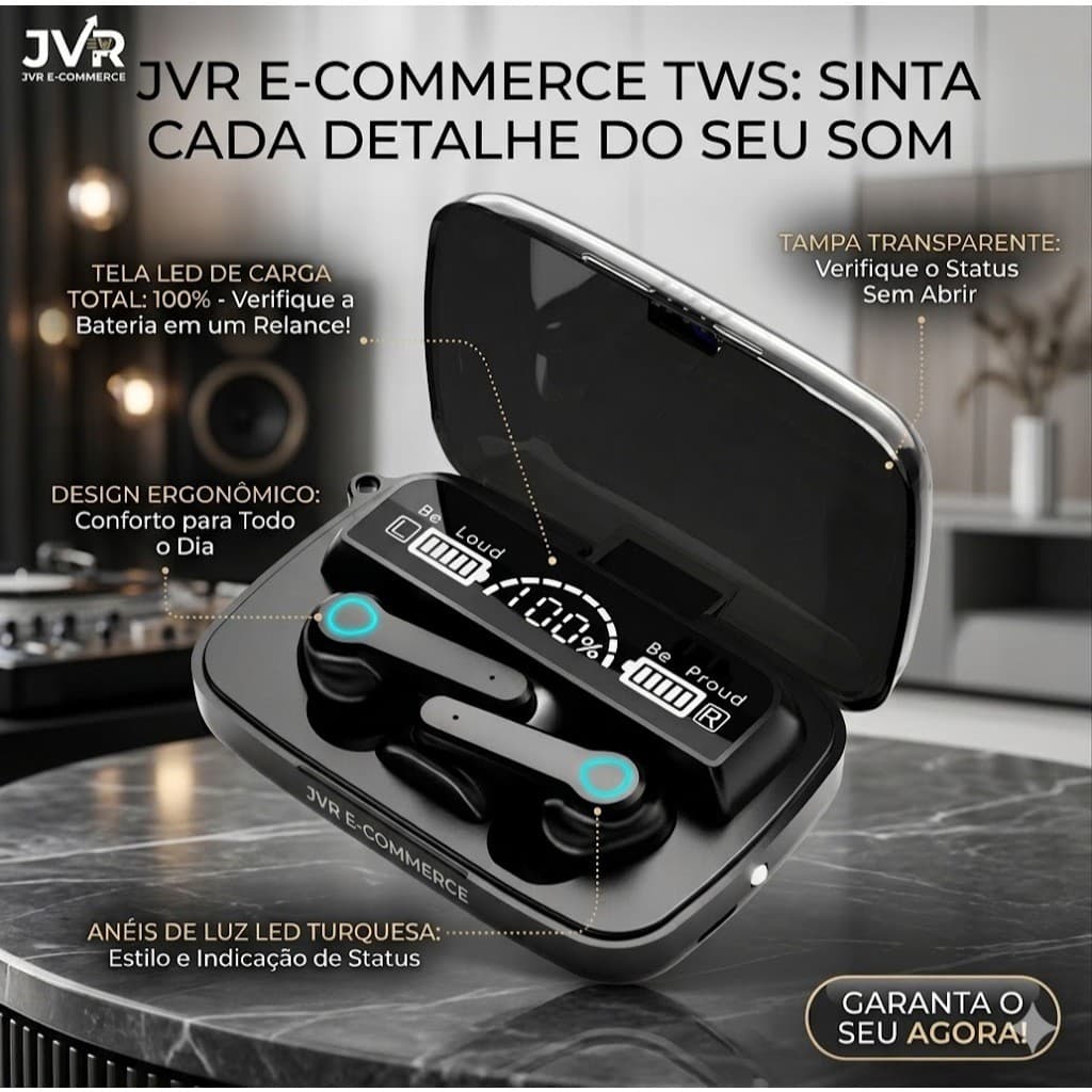 Fone de ouvido sem fio para jogos M19 Premium (com carregador portátil)