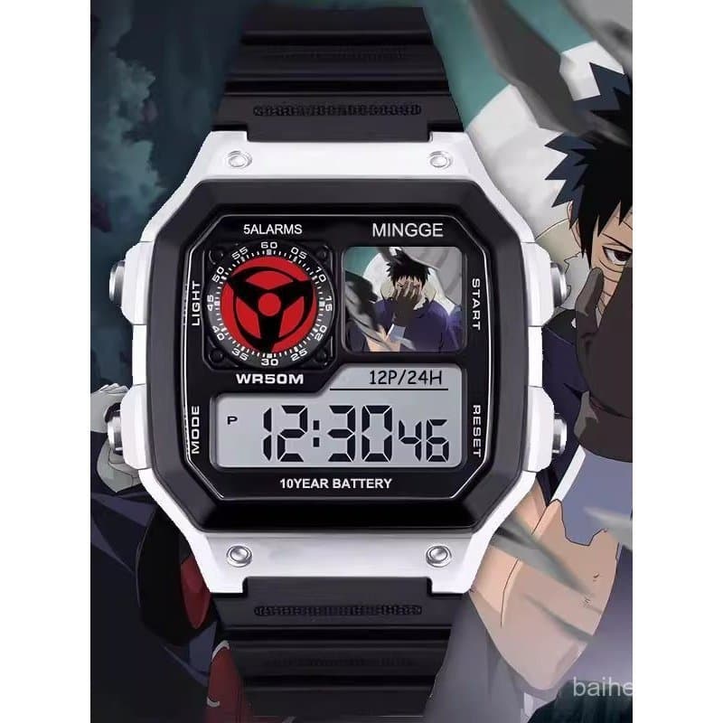 Relógio popular do Naruto Uzumaki Naruto Uchiha Itachi, mercadoria de anime, relógio eletrônico à prova d'água para estu