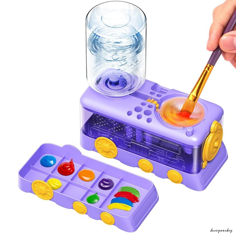 Suporte Automático Para Limpeza De Escova-Enxaguador Em Aquarela Com Troca De Água