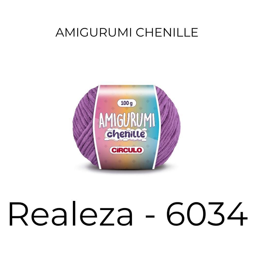 Fio Chenille Linha Amigurumi 100g – Cor Realeza 6034