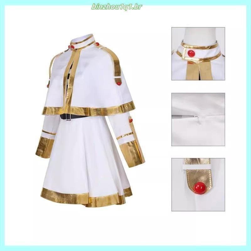 Novidades: Fantasia de cosplay STARK + peruca de anime FRIEREN AT THE FUNERAL, versão uniforme com jaqueta e acessórios.