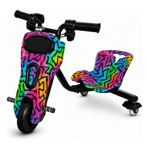Patinete Elétrico Drift Infantil 350W 36V LED Recarregável - 3 Velocidades 6-12 Anos