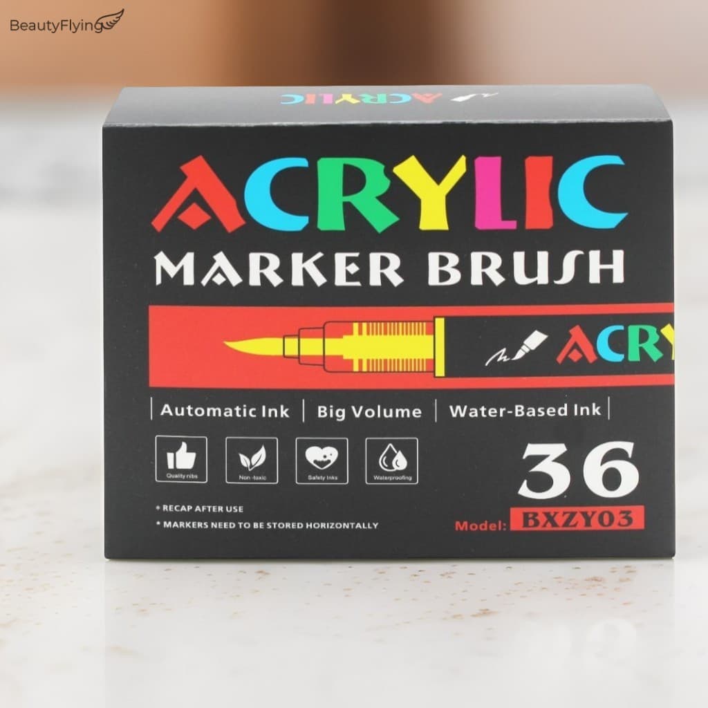 Conjunto De Canetas De Ponta Macia Acrílica 12/24/36/48 Cores Para Desenho Pintura Aquarela Grafite