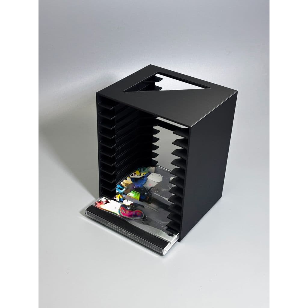 Suporte para armazenamento de discos de CD com capacidade para 12 discos, simples caixa de armazenamento de álbuns de CD
